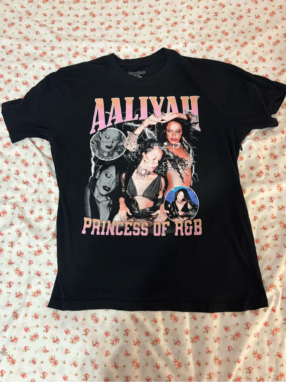 Black Graphic Aaliyah 'Princess of R&B' Women’s Tee